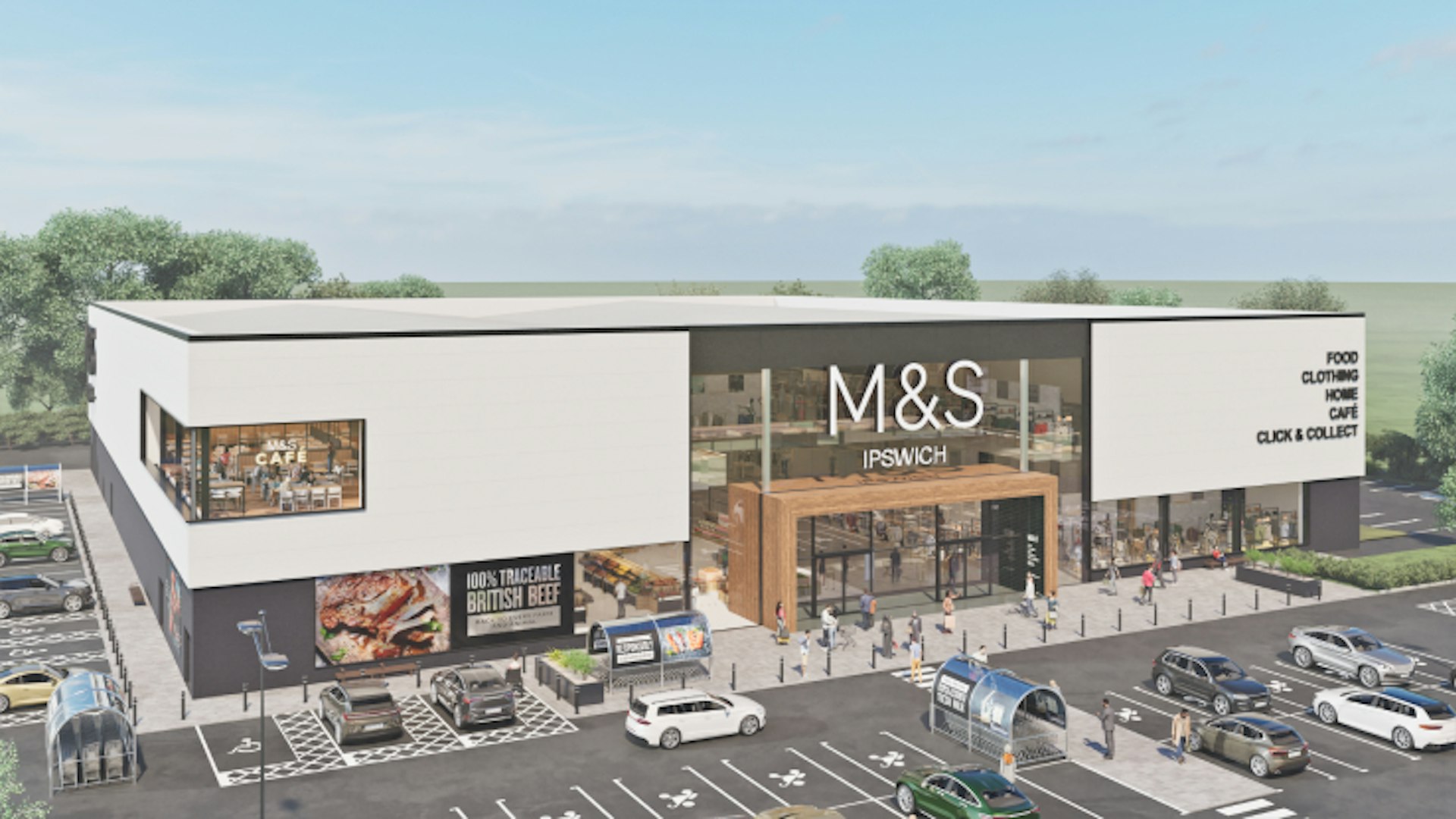 How the new M&S Copdock store will look